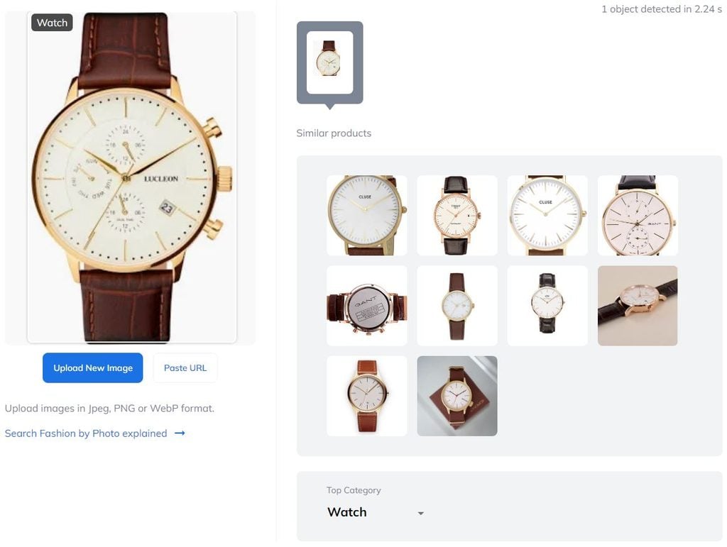 Product similarity for watches