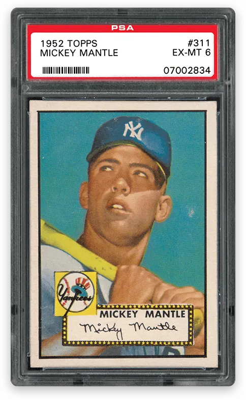 PSA graded baseball card. Our machine learning model can analyze picture of these cards.