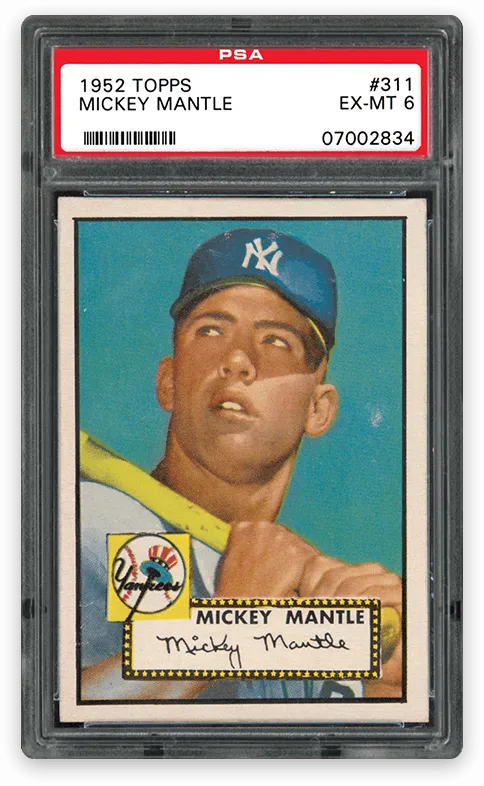 PSA graded baseball card. Our machine learning model can analyze picture of these cards.
