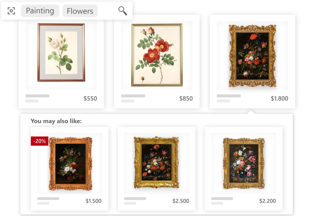 Similarity search of antique paintings