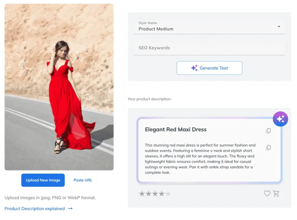 Accurate and compelling descriptions on your website can significantly boost customer engagement.
