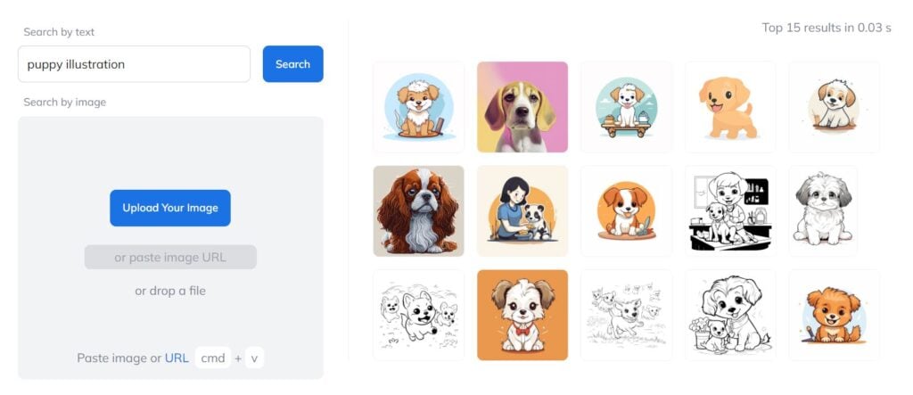 Text to image search is based on natural language processing, allowing the AI search engine understand broader context of words and deliver relevant results.