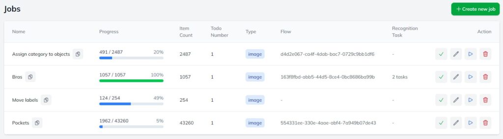 Jobs management in&nbsp;Annotate by&nbsp;Ximilar.