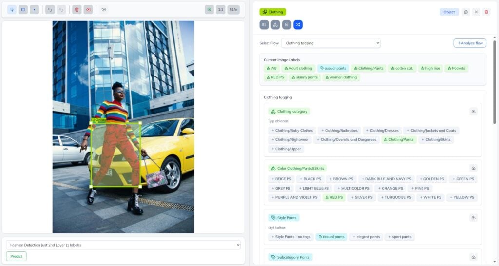 When annotating via Ximilar App, simply navigate through your taxonomy tree, expanding branches when clicking on&nbsp;specific labels.. Used image credit: Godisable Jacob, Pexels.