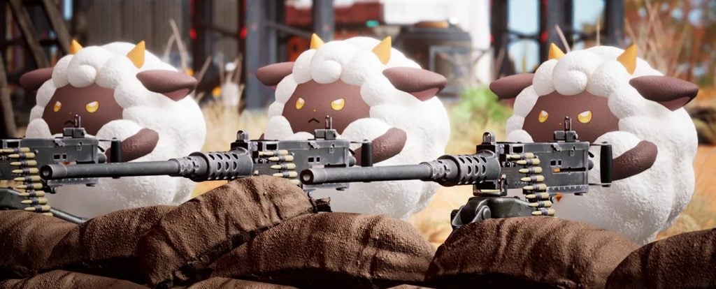 ビデオゲーム『パルワールド』のパルは「銃を持ったポケモン」と呼ばれました。(Source: gameworldobserver.com)