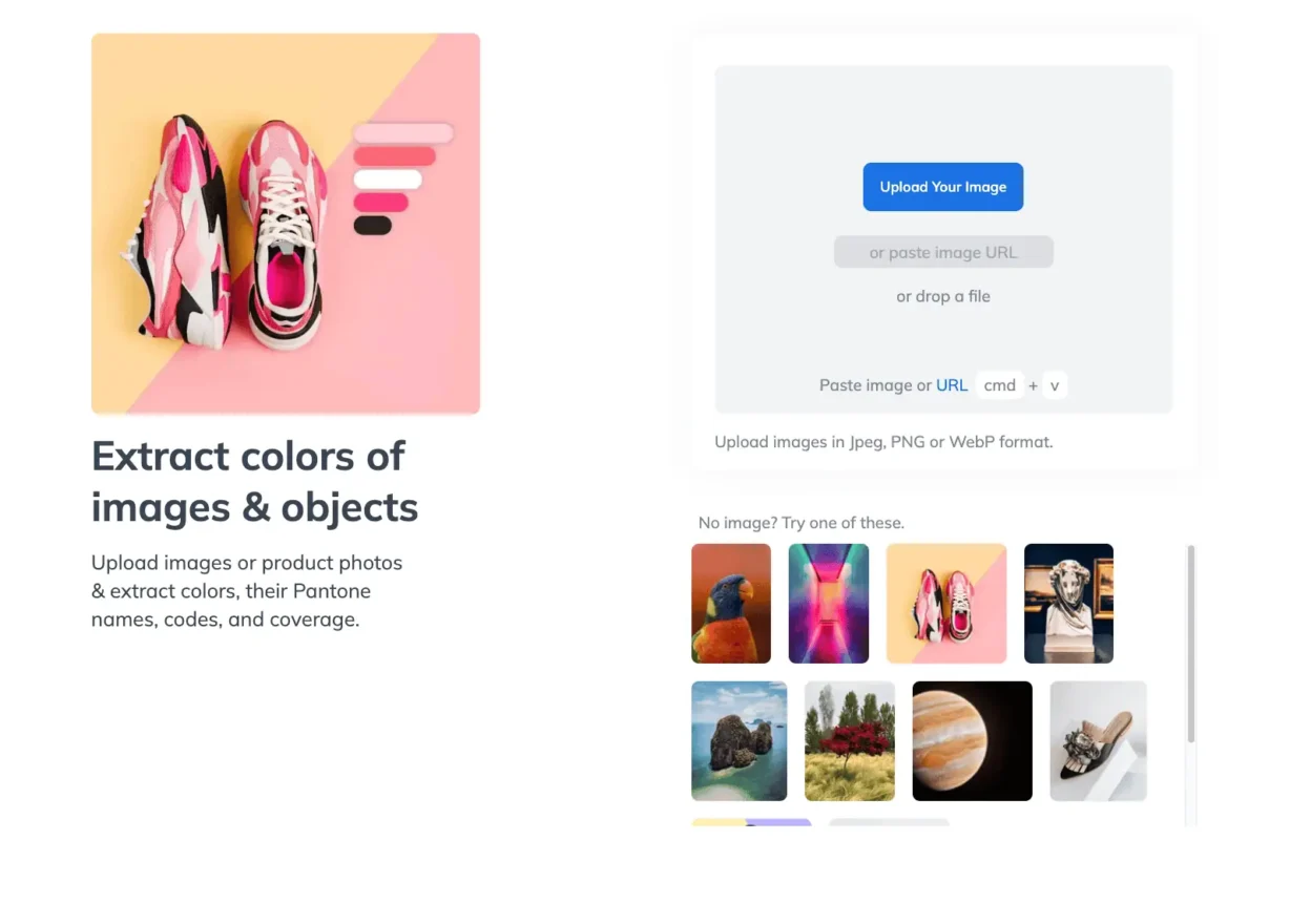 Demo for extraction of dominant colors with AI