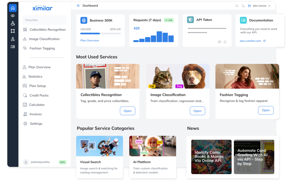 The Ximilar App is&nbsp;an interface to&nbsp;an end-to-end computer vision platform, designed to&nbsp;make AI development easier and more accessible.